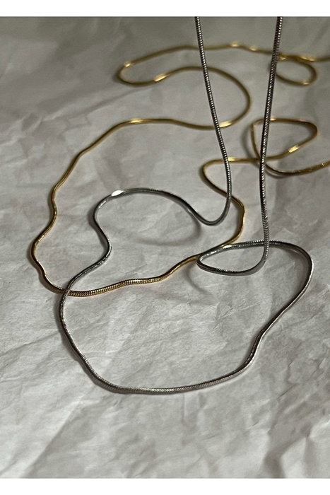 Heliophilia Silver Collar de Acero Plateado de 60 cm